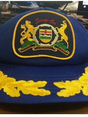 Vintage Snap On Western Division Edmonton Blue Snapback Baseball Trucker Cap